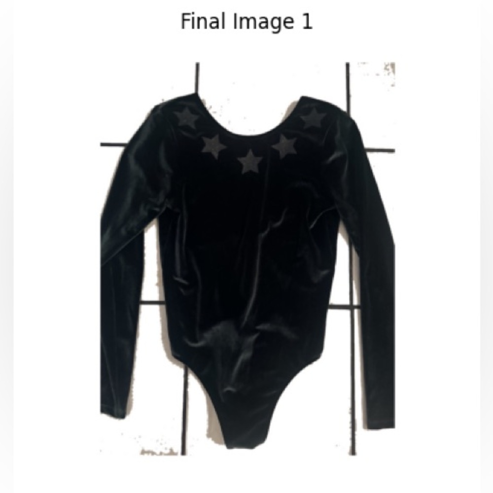 Vs Black Long-Sleeve Star Leotard